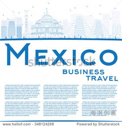 蓝色天际线 墨西哥商务旅行与历史建筑交融的现代图景